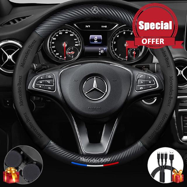 Steering Wheel Cover Compatible with Mercedes-Benz