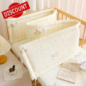 GYCS Crib Bumper Cot Liner Airwrap Breathable Mesh Cot Liner Breathable Mesh Bumpers Baby Bumpers Safer Baby Padded