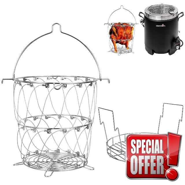 DELSbbq Turkey Fryer Baskets for Char-Broil The Big Easy Oil-Less