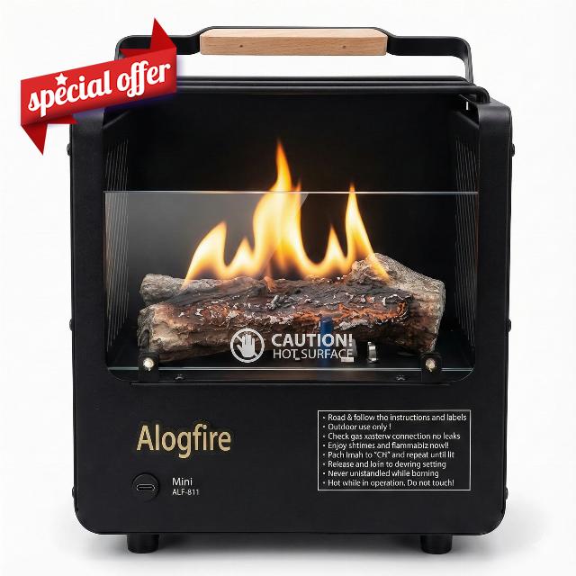 ALOGFIRE Mini Portable outdoor Butane Gas Heater