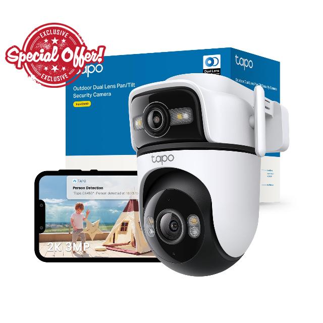 Tapo C545D 2K 3MP Dual Lens Outdoor Camera