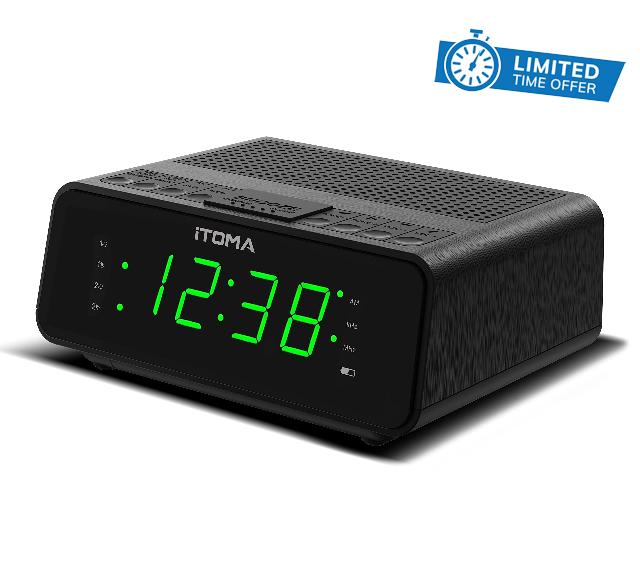 iTOMA Alarm Clock with AM/FM Radio