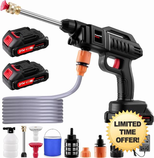 Cordless 21V High Pressure Washer Gun