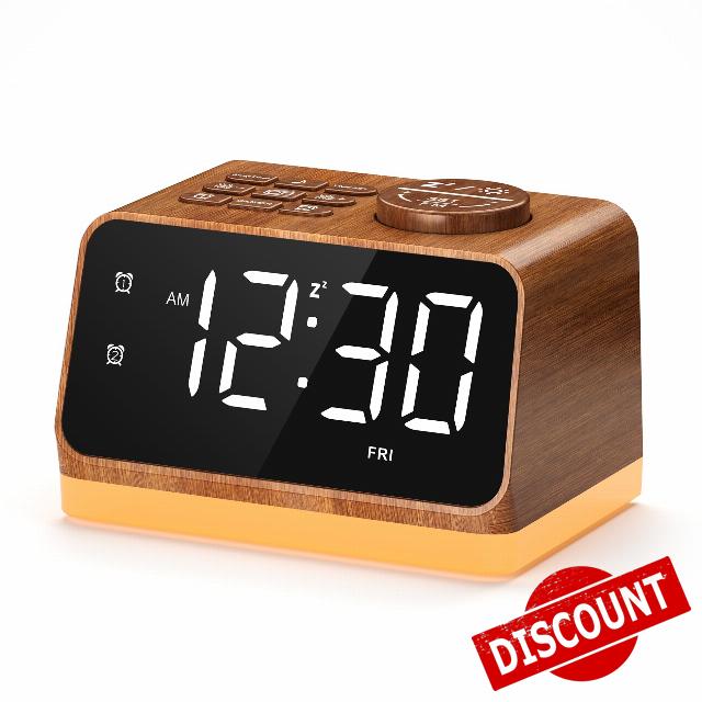 Dreamegg FM Radio Alarm Clock with Dual Alarm