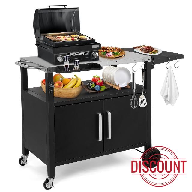 Outdoor Grill Dining Cart