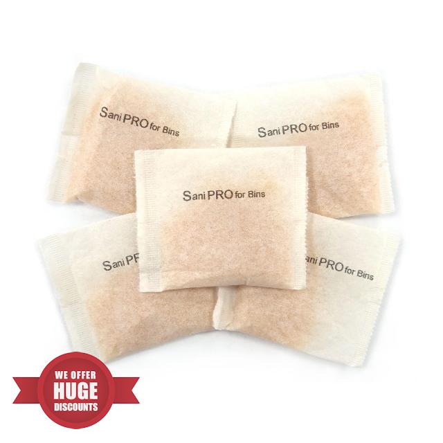 Sanitary Bin Biological Deodorising Sachets – Odour Control Freshener for Feminine Hygiene and Nappy Bins – 100 Pack