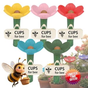 Flower-Shaped Ceramic Bee Watering Station
