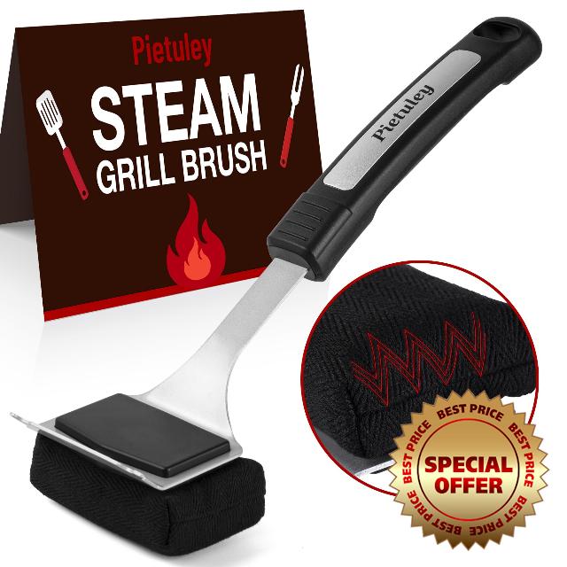 Steam Grill Brush with Scraper
