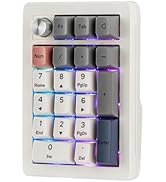 EPOMAKER EK21 VIA Gasket Number Pad with 1000mAh Battery, BT 5.0/2.4ghz/Wired Hot-Swap Numpad wit...