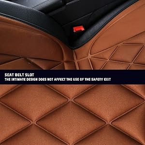 Technical diagram showing seat cushion design with quilted pattern and multiple layers. Depicts construction details and material composition of automotive seating.