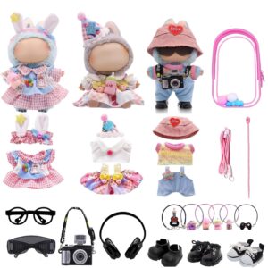 Compatible Labubu Clothes and Accessories Set Designed for Doll Clothes
