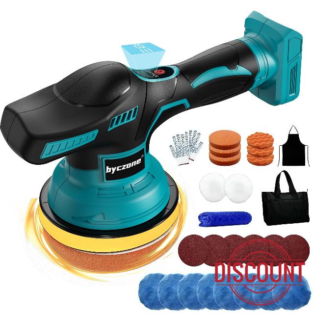 byczone Cordless Car Buffer Polisher for Makita 18V Battery