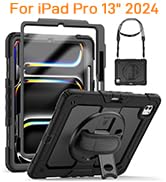 SEYMCY Case for iPad Pro 11 inch 2024 (M4 5th gen), Full-body Shockproof Case with Screen Protect...