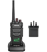 Retevis RT648H Walkie Talkies License-Free, 3-Proof IP67 2 Way Radio, Built-In Display, Type-C/Ba...
