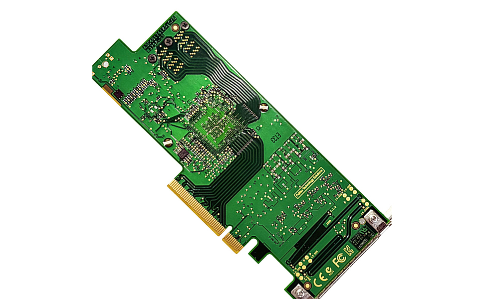 Multiple green circuit boards or electronic components shown in a row, displaying various PCB layouts and electronic components mounted on green substrate.