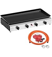 Outopee 2 Burner Portable Propane Gas Barbecue Grill, 20,000 BTU Tabletop Gas BBQ with Non-Stick ...