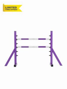 LeMieux Hobby Horse Jump - Ranging from 30-80cm - Lightweight Plastic Poles - Includes Two Wings & Two Poles - Purple