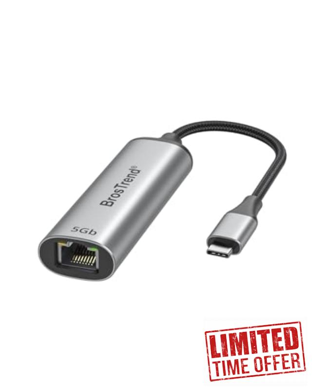 BrosTrend 5Gb USB C to Ethernet Adapter