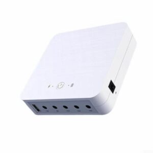 13200mAh Mini UPS Uninterruptible Supply for Router Backup Battery 5V 9V 12V 19V Portable Bank 18W Max Output White