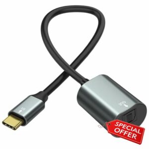 XMSJSIY USB Type-C to SPDIF Optical Audio Cable Type C Male to TOSLINK Female PCM Stereo Audio Adapter Converter for MacBook Laptop Computer - 30CM/11.8INCH