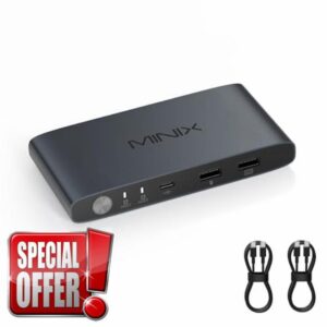 MINIX K1 USB C KVM Switch 1 Monitors 2 Computers