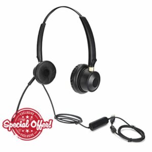 Binaural Telephone Headset with Microphone