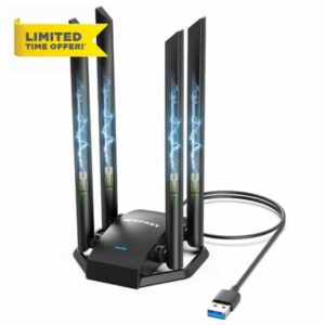 NEWFAST AC1300 USB WiFi Dongle for PC