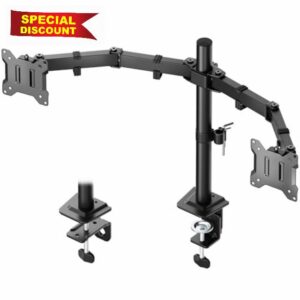 monTEK Stable Dual Monitor Stand for 17-32 Inch Computer Screen