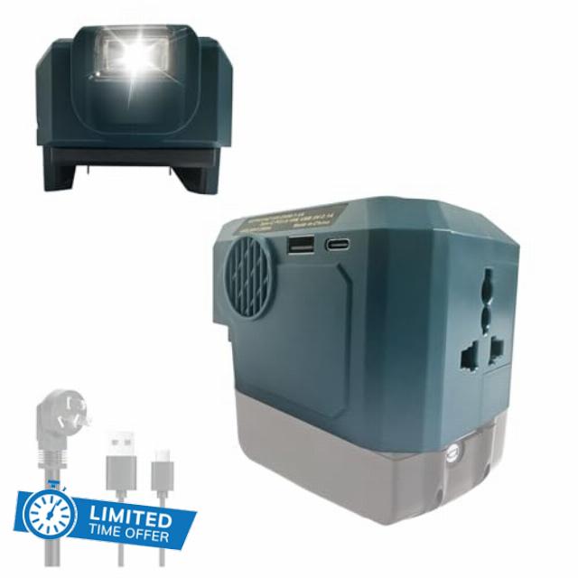 200W Power Inverter Compatible with Makita 18V Battery