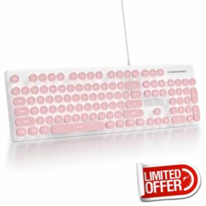 Wired Retro Typewriter Keyboard