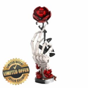 Skeletal Hand & Eternal Rose Building Block Set