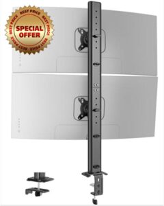 Vertical Dual Monitor Stand for 17-34 Inch Screens
