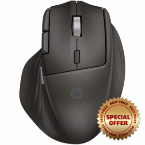 HP 780M Ergonomic Wireless Mouse with Ultra-Fast Scrolling | Ultra-Fast Rechargeable Supercapacitor | 6K DPI | Bluetooth & Wireless | Side Scroll Wheel | Multi Device | Compatible with Windows & Mac