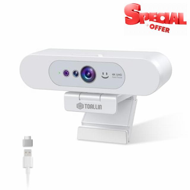 TOALLIN 4K UHD Webcam for PC