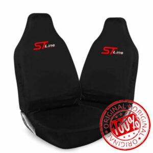 ST Line Car Seat Covers – Black Waterproof Front Seat Protectors
