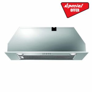Cookology Essentials AEHCAN75SS Canopy Extractor Hood 75cm - Integrated Cooker Hood - 3 Speeds - 518 m3/hr Air Flow - 2 LED Lights - Energy Rating C - 2 Grease Filters - Stainless Steel