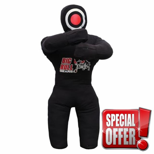 Big Bull Kids MMA Grappling Dummy 40" Unfilled Canvas BJJ Wrestling Training Bag