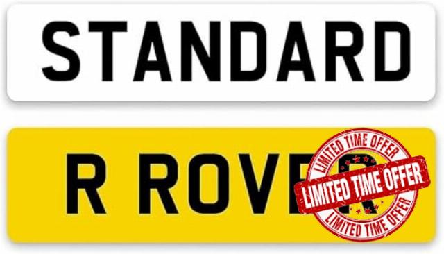 Range Rover Registration | Front | Rear | Number Plates with Double Sided Sticky Pads