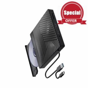 Fast Speed USB3.0 Type C External Disc Reader Drive Multiple Format For Laptop Desktop Computer External Disc Drive For Laptop