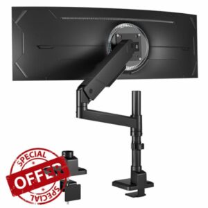 monTEK Single Monitor Arm Monitor Stand for 17-45 inch Ultrawide Screens up to 16 kg