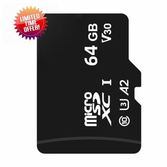 Micro SD Card 64GB for Light Bulb Security Cameras