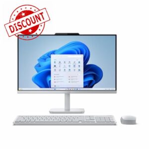 Lenovo A100 All-in-One Desktop PC | 23.8 inch Full HD | Intel N100 | 8 GB RAM | 512 GB SSD | Wi-Fi 6 | Windows 11 Home | Wireless EOS Keyboard and Mouse | Cloud Grey |