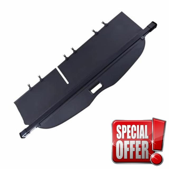 Car Trunk Retractable Cargo Cover For TOYOTA For PRADO FJ150 LC150 2010-2022 Cargo Cover Trunk Retractable Parcel Rack Waterproof Shield Privacy(Canvas black)