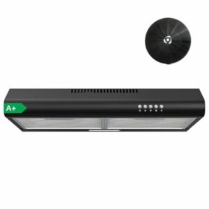 FIREGAS 60cm Black Cooker Hood
