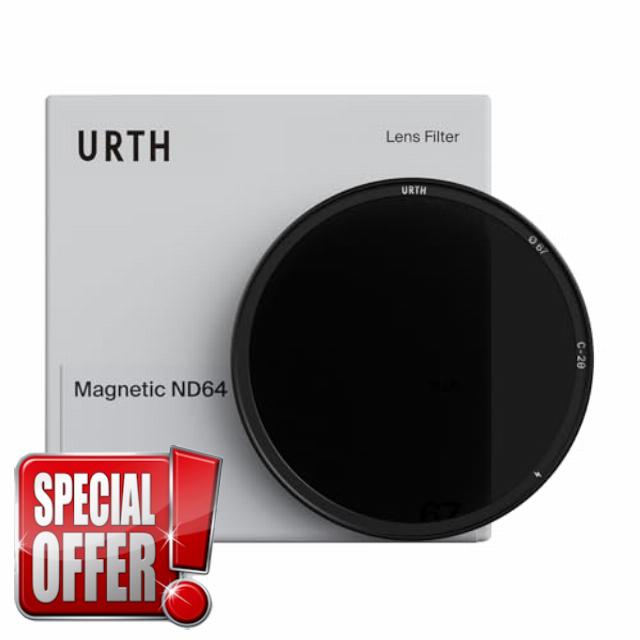 Urth 77mm Magnetic ND64 (6 Stop) Lens Filter (Plus+) - 20-Layer Nano-Coated