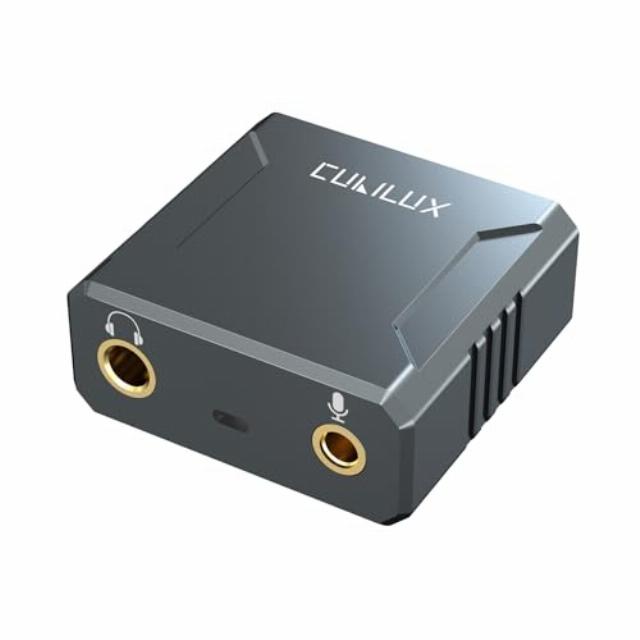 Cubilux HC-4 384KHz/32-bit HiFi USB to 4.4mm Balanced Headphone Adapter with 3.5mm TRRS MIC Jack Compatible with PC