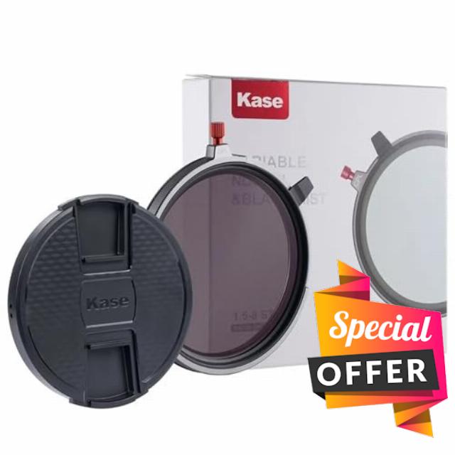 Kase 77mm 3 in 1 Variable ND1.5-8 Stops + CPL + Black Mist 1/4 Camera Lens Filter