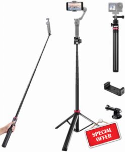 2 Meters Osmo-Mobile Floor Tripod-Stand Holder for DJI Osmo Mobile SE 7P 7 6 5 4 / Osmo-Pocket 3 2 1 / Osmo Action 5 pro 4 3 2 1