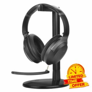 Avantalk Aria Podio 3 – Multipoint Bluetooth Over-Ear Headset with Detachable Noise-Canceling Mic & Sidetone for Clear Work Calls
