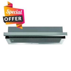 Cookology Essentials AEHTEL60SS Telescopic Extractor Hood 60cm - Integrated Cooker Hood - 2 Speeds - Rocker Switch Controls - 372.5 m3/hr Air Flow - LED Light - Energy Rating A - Stainless Steel